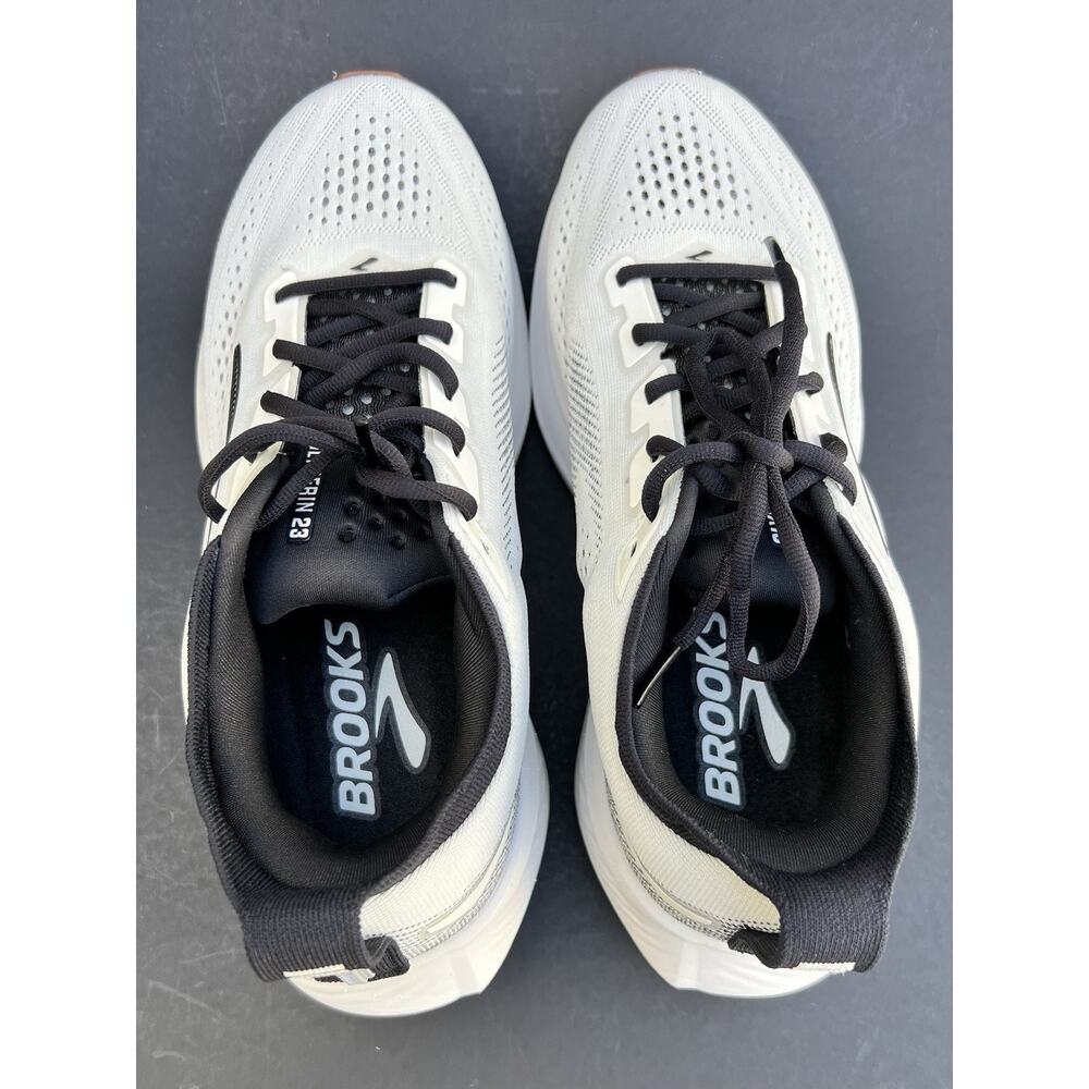 BROOKS Glycerin 23 Running Shoes Wide Width 2E White / Black / Gum Men's Size 9 - Picture 10 of 11